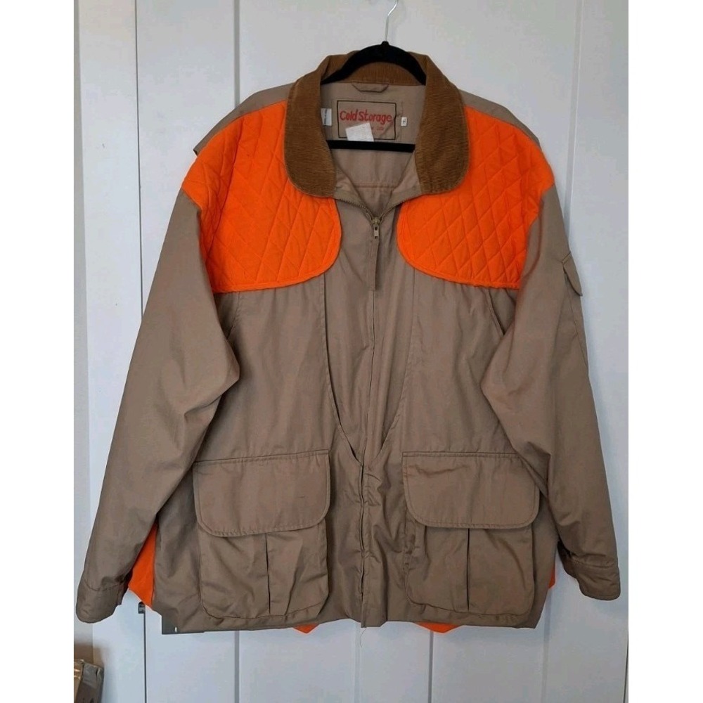 Vintage Cold Storage Hunting Jacket Men's 2XL Blaze Orange Insulated Workwear
